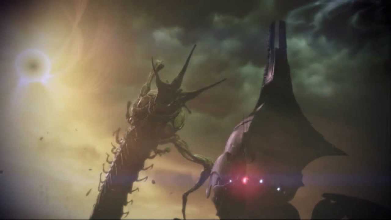 Mass Effect 3: Thresher Maw vs Reaper (HD)