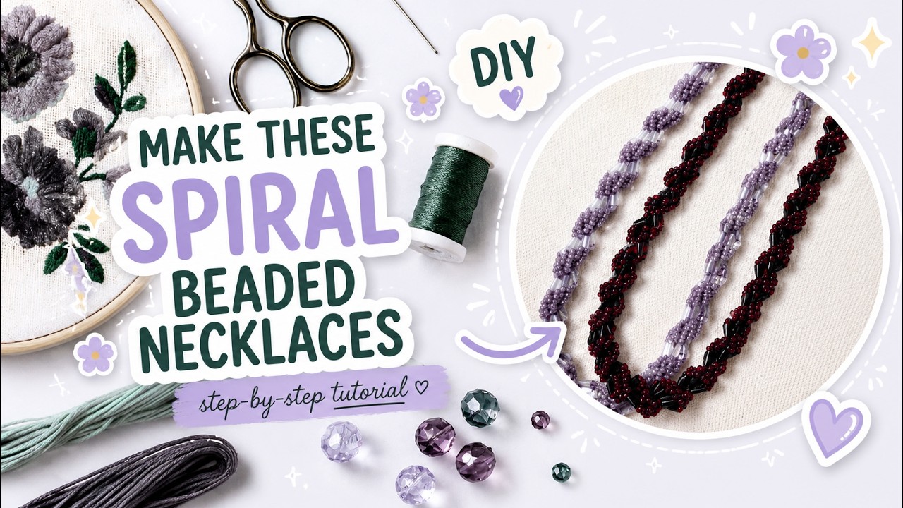 DIY Beaded Spiral Necklace | Quick & Easy Handmade Jewelry Tutorial 💖✨