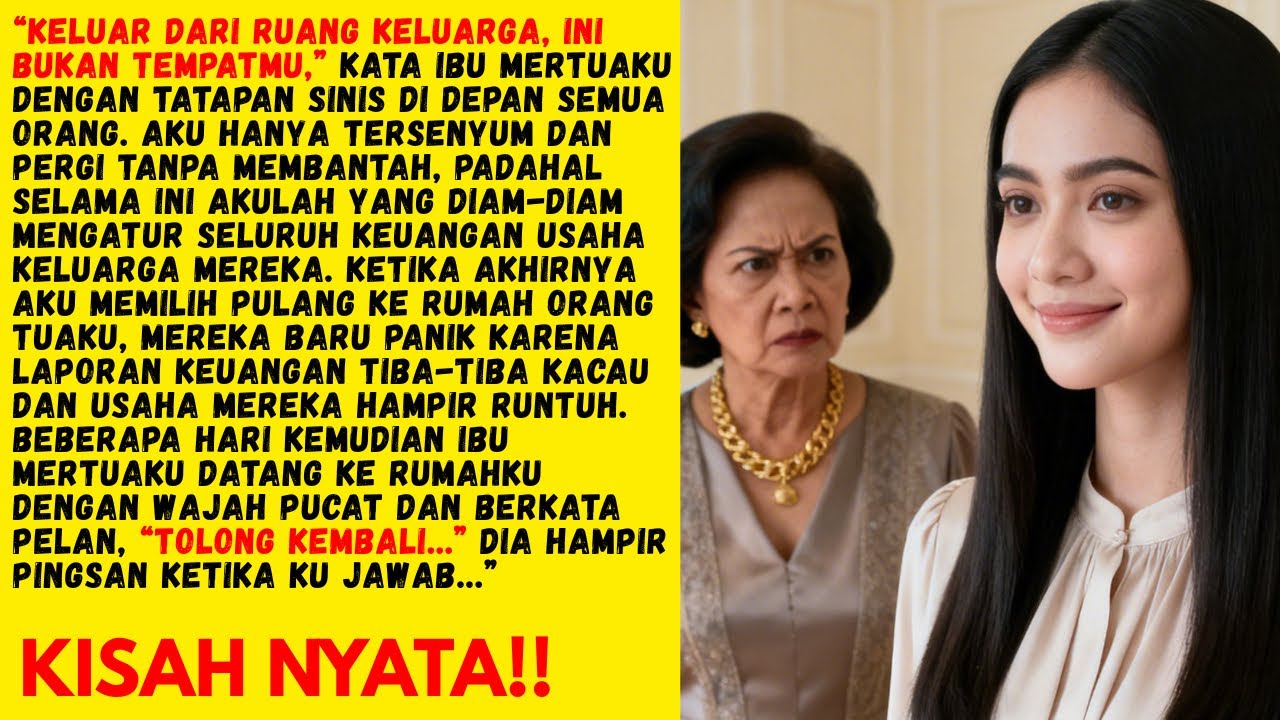 “KELUAR DARI RUANG KELUARGA, KAMU TIDAK LAYAK DISINI!” UCAP MERTUA DIDEPAN SEMUA ORANG, LALU AKU…