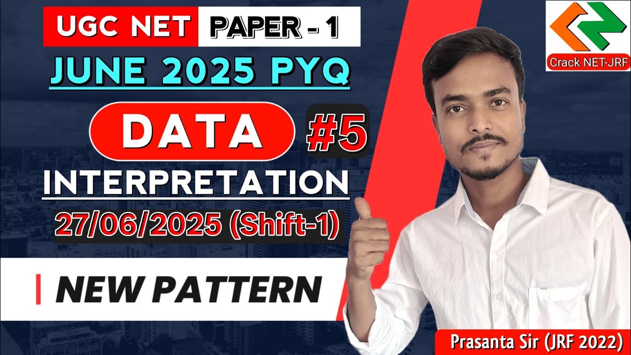 Data Interpretation for UGC NET Paper 1 | UGC NET 2025 Paper Solved