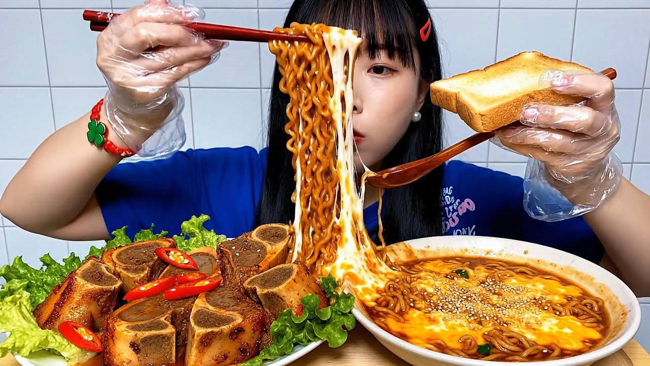 Mukbang ASMR 😋 Deep Eating Sounds  Highly Satisfying Food Video