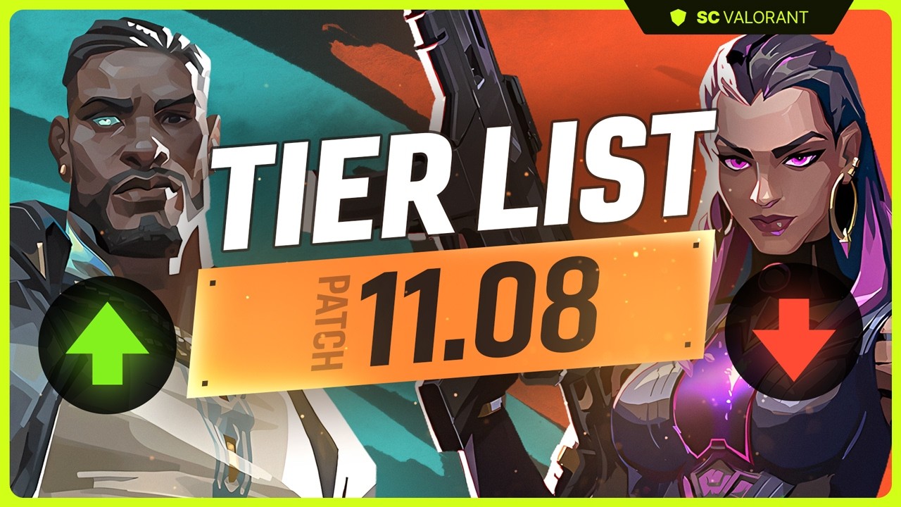 VALORANT AGENT TIER LIST for PATCH 11.08 - The BEST AGENTS on EVERY MAP!