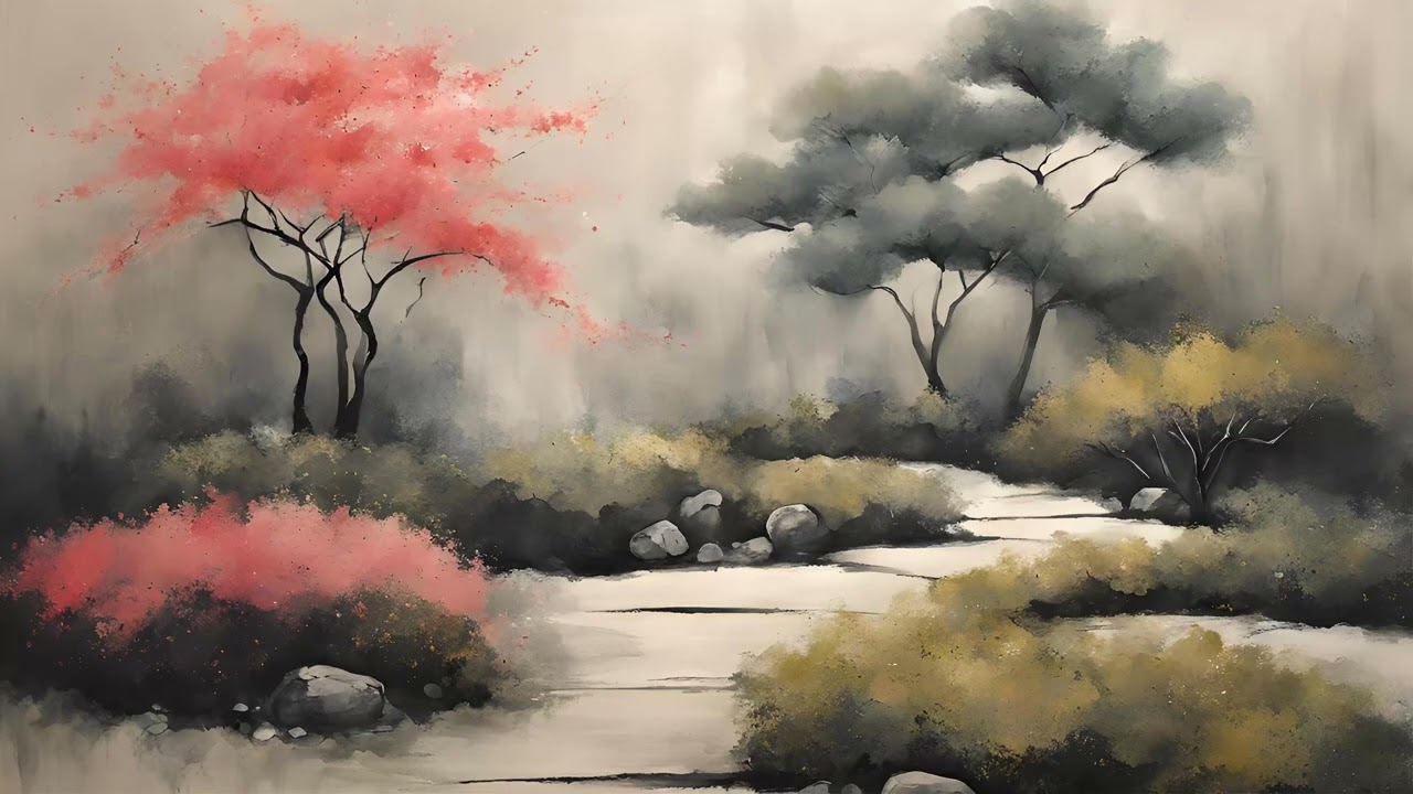 2 Hours Wabi‑Sabi Japanese Landscape (4K) | Zen Minimalist Art Screensaver | No Sound -EcoArtLab