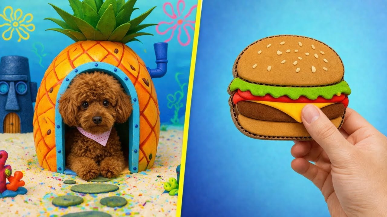 Мини аквапарк в стиле Бикини Боттом и домик 🐶🏝️💦