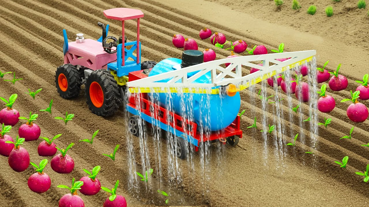 DIY Mini Tractor making Tanker with Modern Irrigation System after Heat Wave | HP Mini DIY Tractor