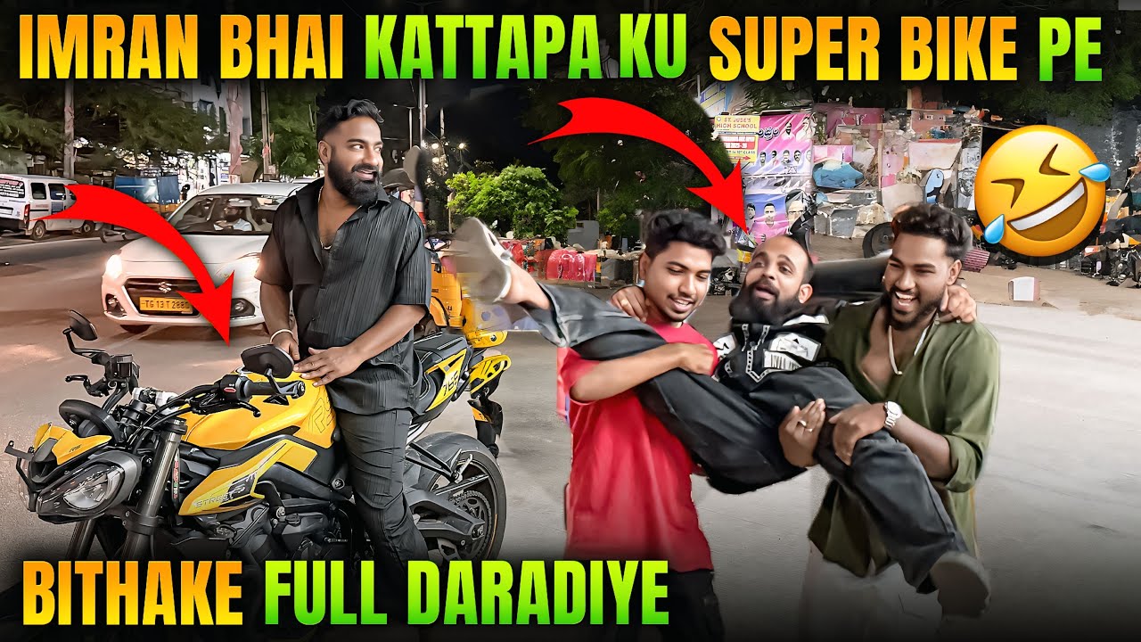 Imran Bhai Kattapa Ku Super Bike Pe Bithake Full Daradiye | @PARESHAAN BOYS1
