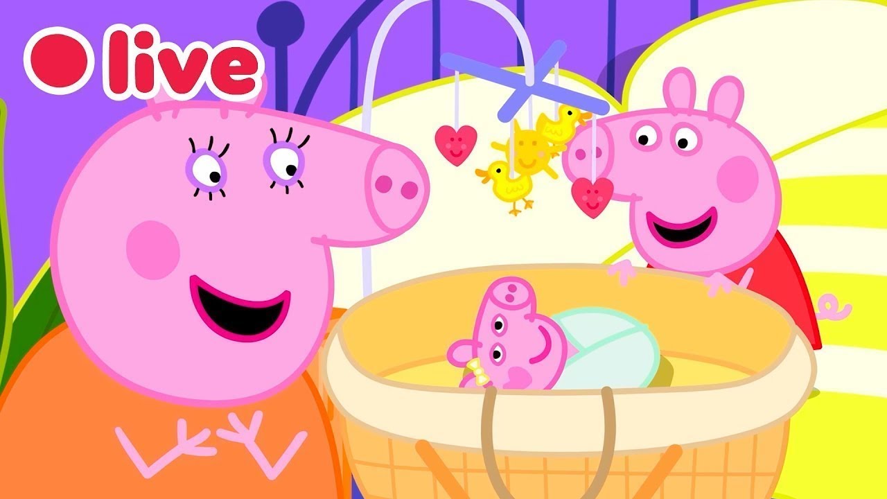 🔴 Peppa Wutz LIVE! BABY EVIE Episoden 🍼 Die Besten Momente von Evie 🥹 Cartoons f&uuml;r Kinder