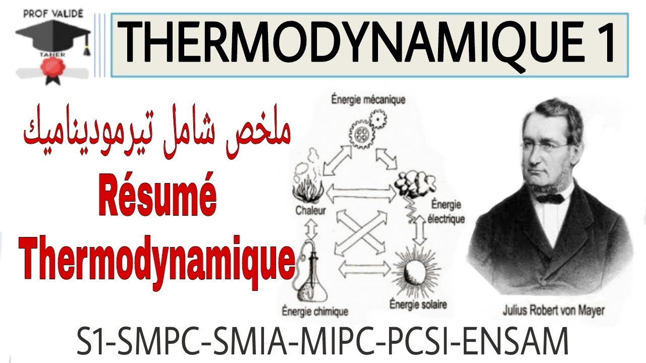 Résumé Thermodynamique 1 ملخص ترموديناميك