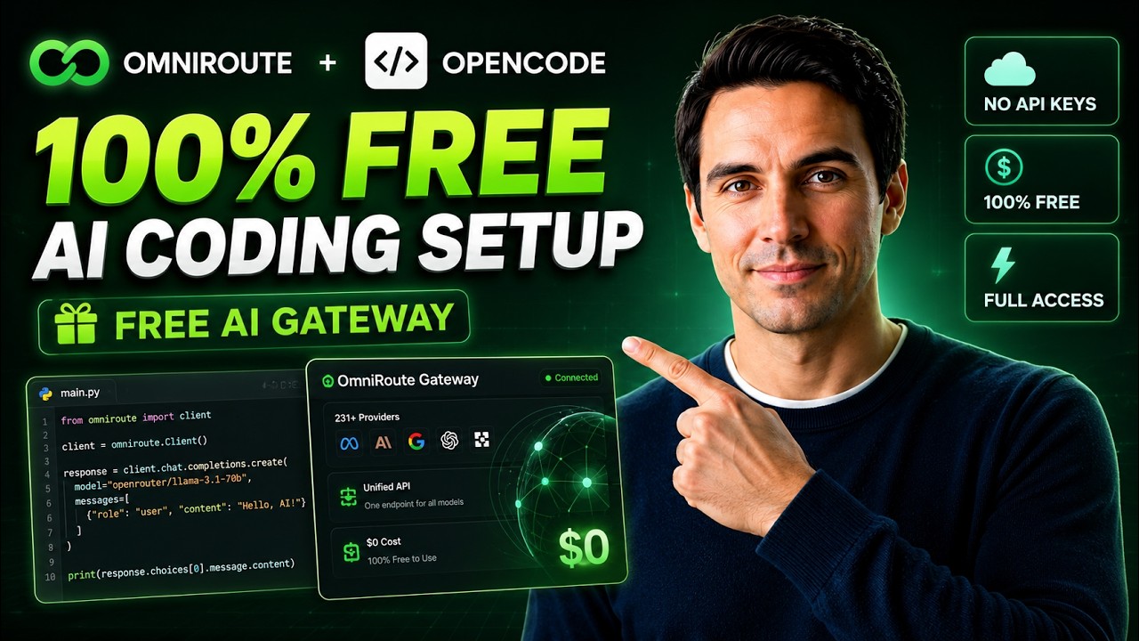 OmniRoute + OpenCode: 100% бесплатный ИИ-инструментарий для программирования, бесплатный ИИ-шлюз ...