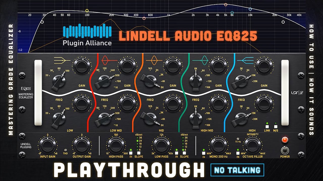 Lindell Audio EQ825 - Plugin Alliance $20k mastering eq emulation || Mixing Playthrough (no talk)
