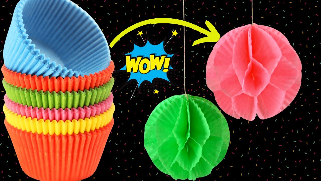 INCREDIBLE !! Look what I did with cupcake liners | Quick party decor ideas | Birthday decor ideas