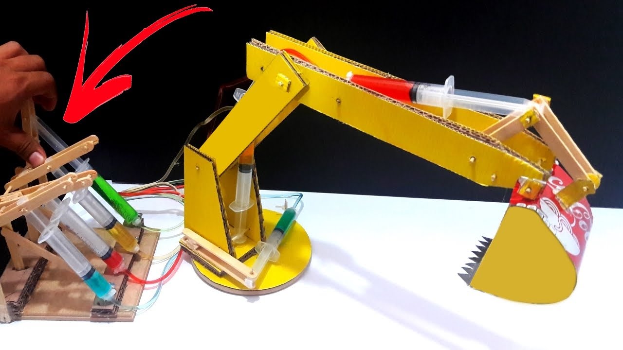 C&oacute;mo hacer una excavadora hidr&aacute;ulica de cart&oacute;n paso a paso | DIY Cardboard Hydraulic Excavator