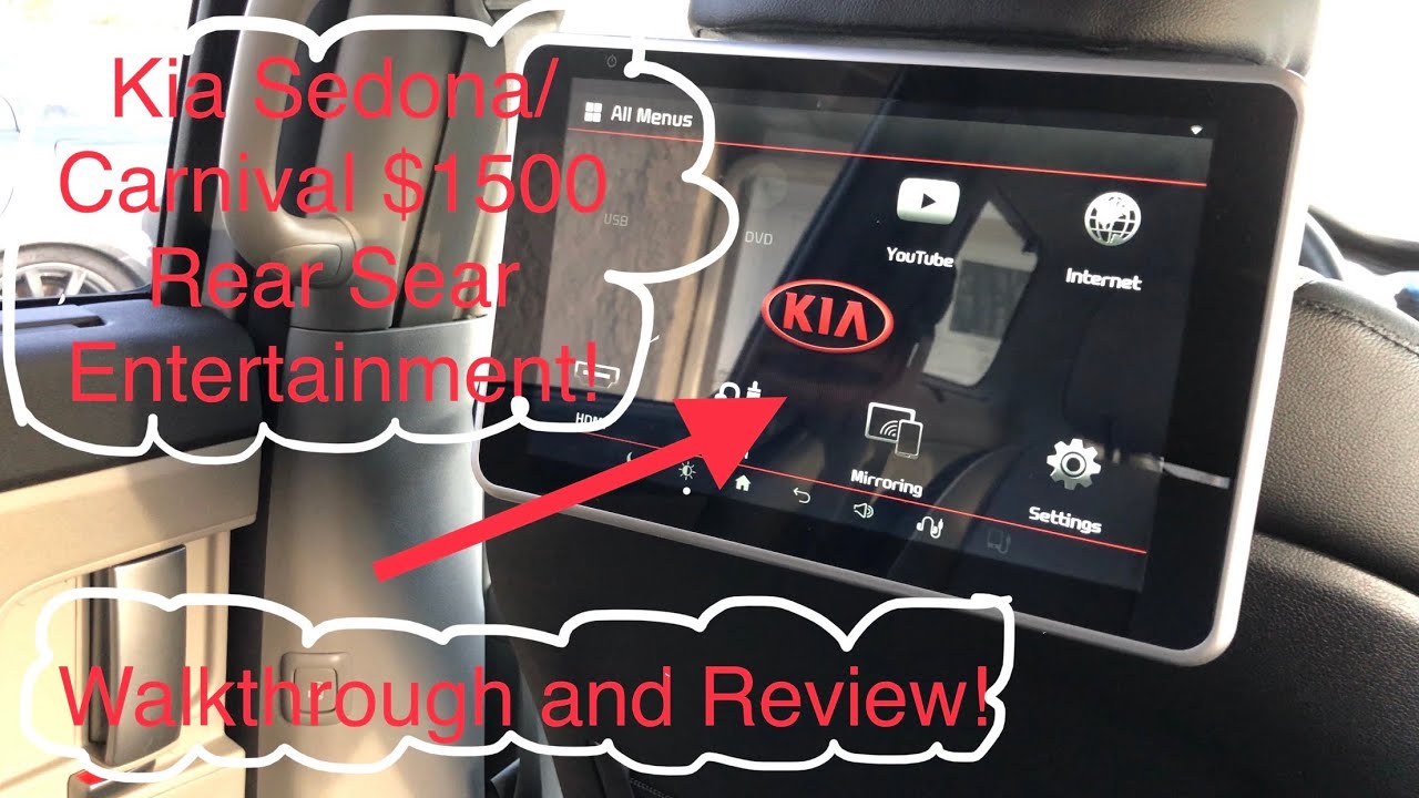 2019 Sedona/Carnival Kia Rear Seat Entertainment System Walkthrough, Overview, and Impressions