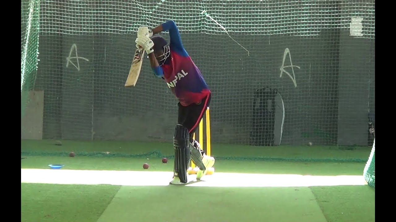 Dev Khanal @ Nets Batting Session #mulpani cricket ground