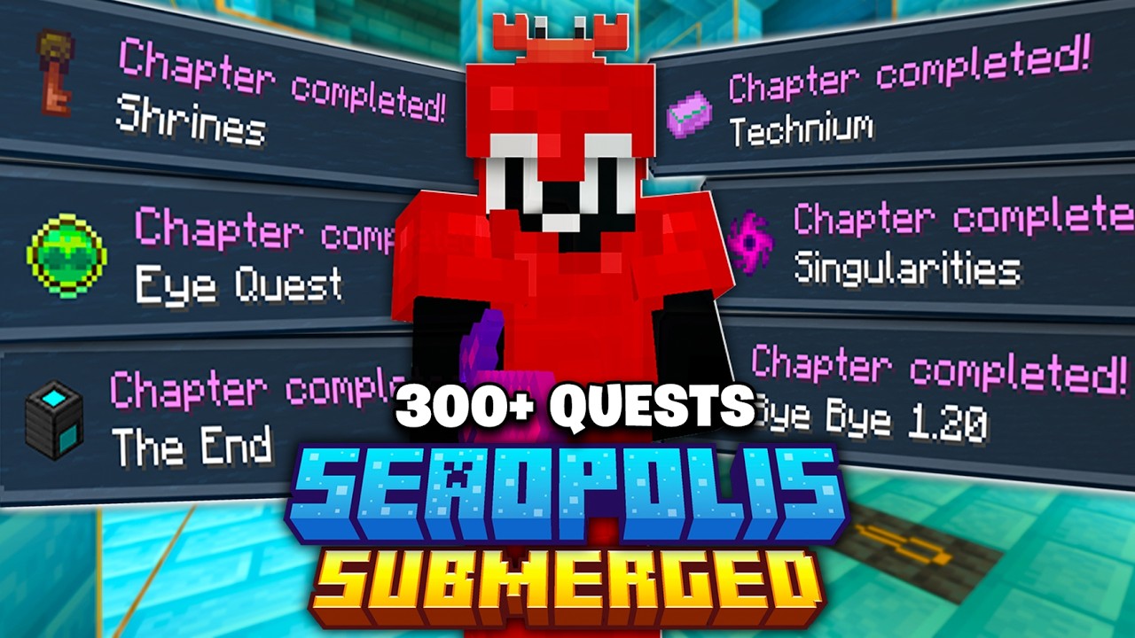 I Completed 100% of Seaopolis Submerged in Minecraft...