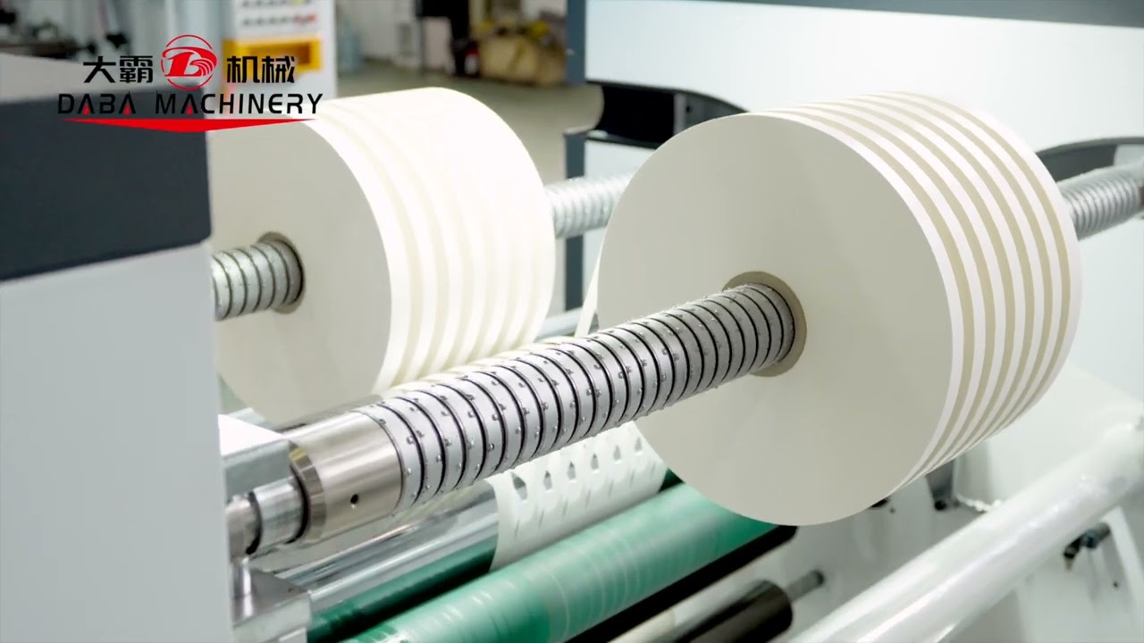 High speed central drum slitting machine for small slitting width jumbo roll for pp pe bopp