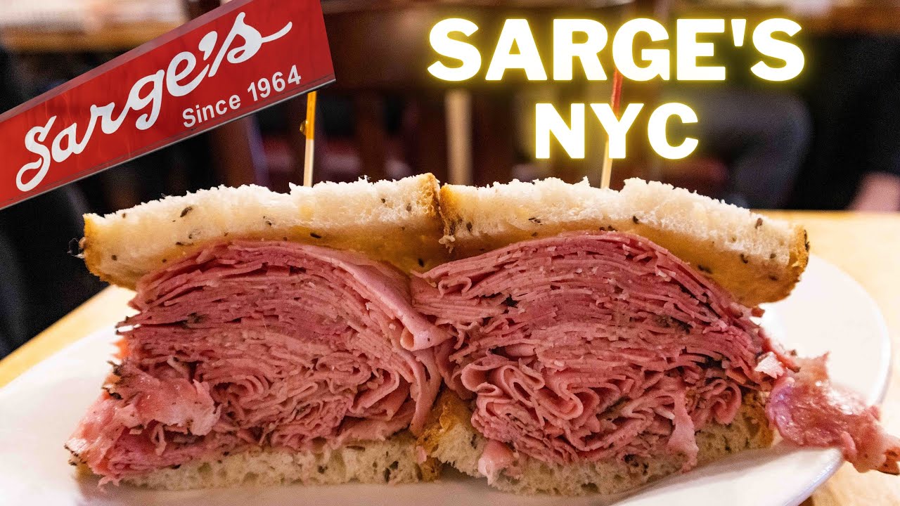 Eating at Sarge’s. The BEST Thin Sliced Pastrami in NYC!