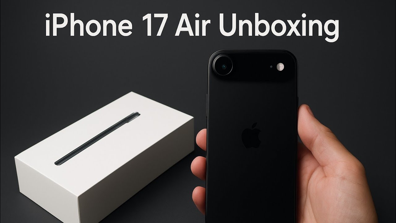 Iphone 17 air Unboxing (Space black)
