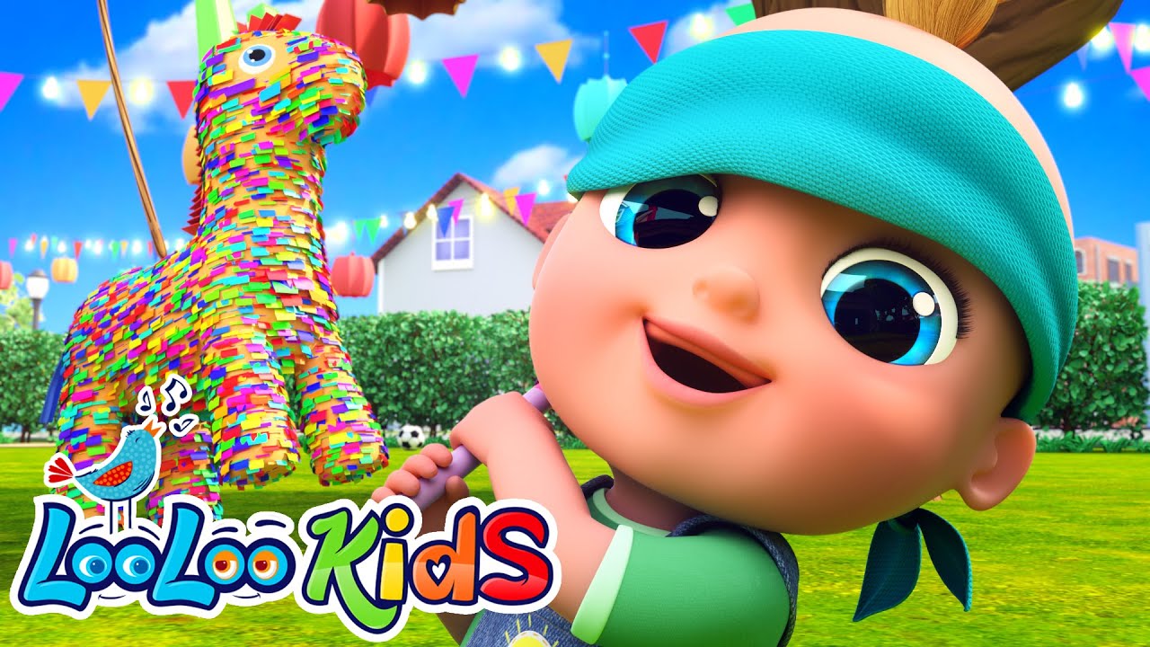 🍬 Break The Pi&ntilde;ata - (Official Video) - LooLoo Kids Nursery Rhymes & Kids Songs