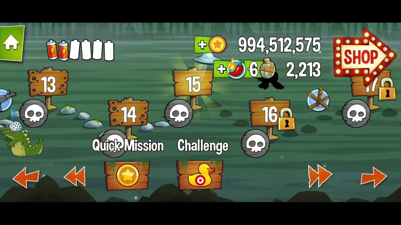 Jugando Swamp Attack ( CON HACK !MUY ROTO¡ )