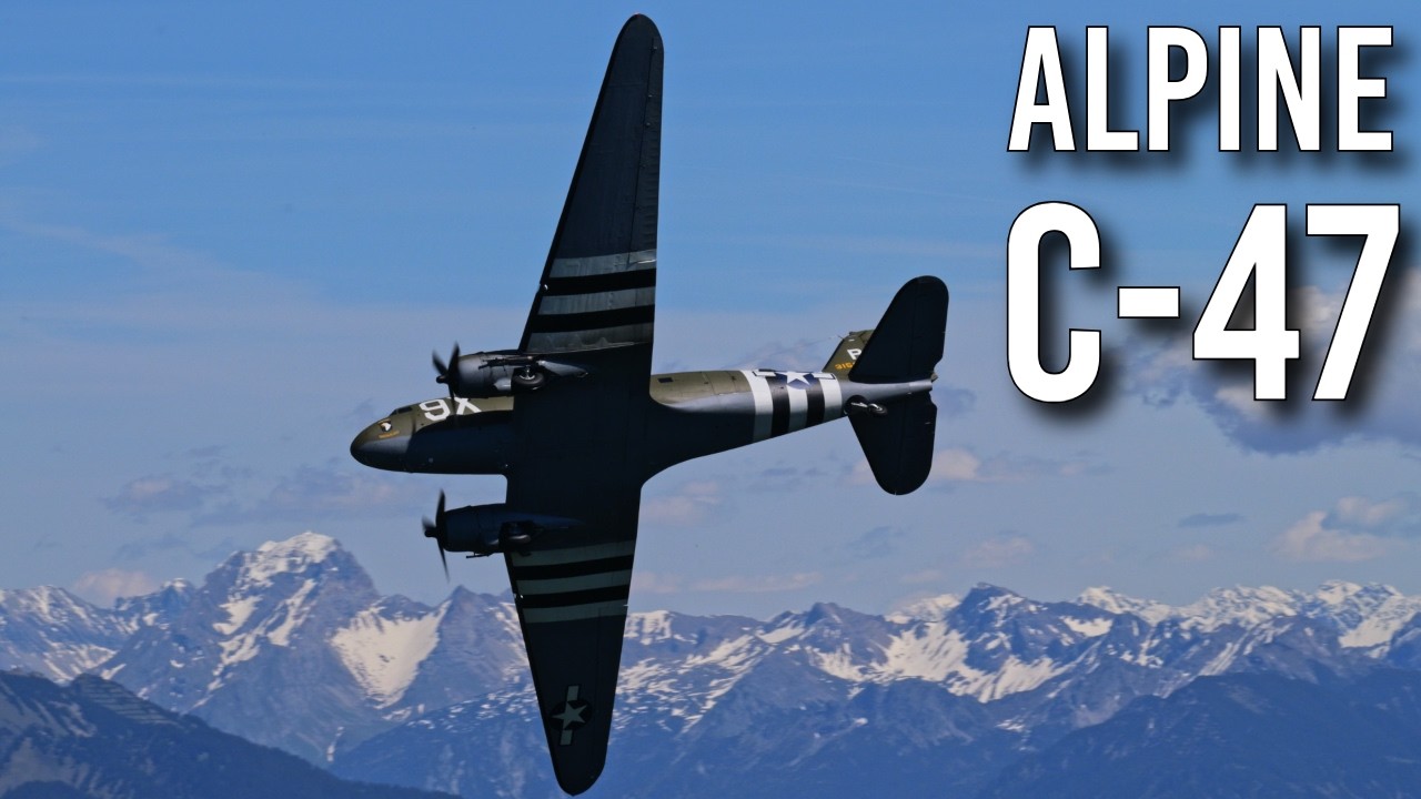 WWII Legend vs. The Alps: Douglas C-47 Skytrain Low Pass at 6,000ft