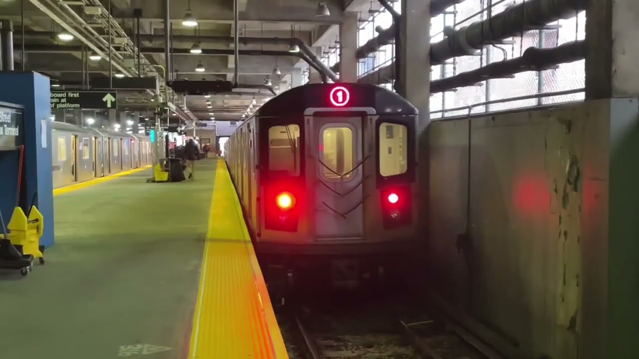 MTA Subway: IRT Lenox Line | R142 (1) Train at Harlem - 148th Street
