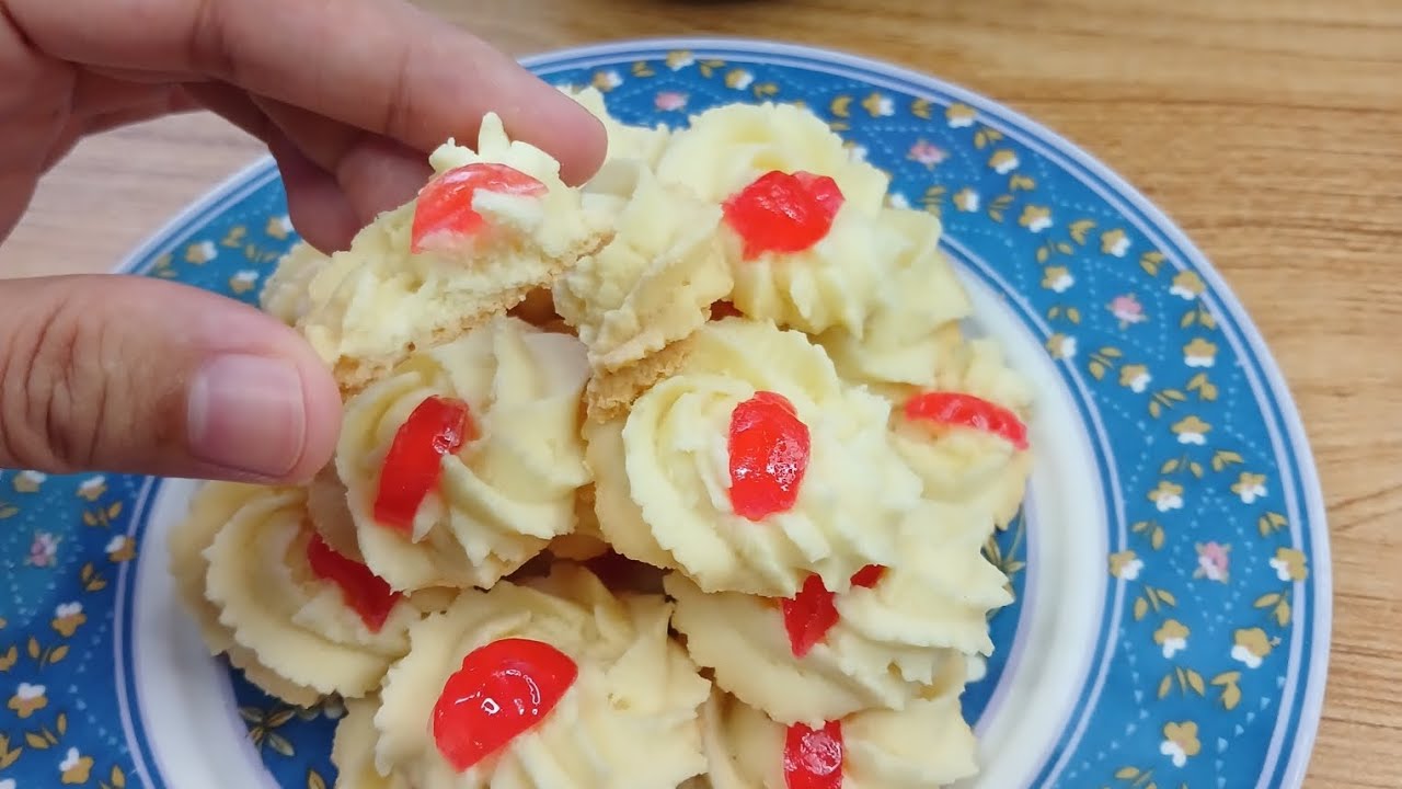 Biskut Mentaga Tanpa Tepung Gandum / Butter Cookies Gluten Free 