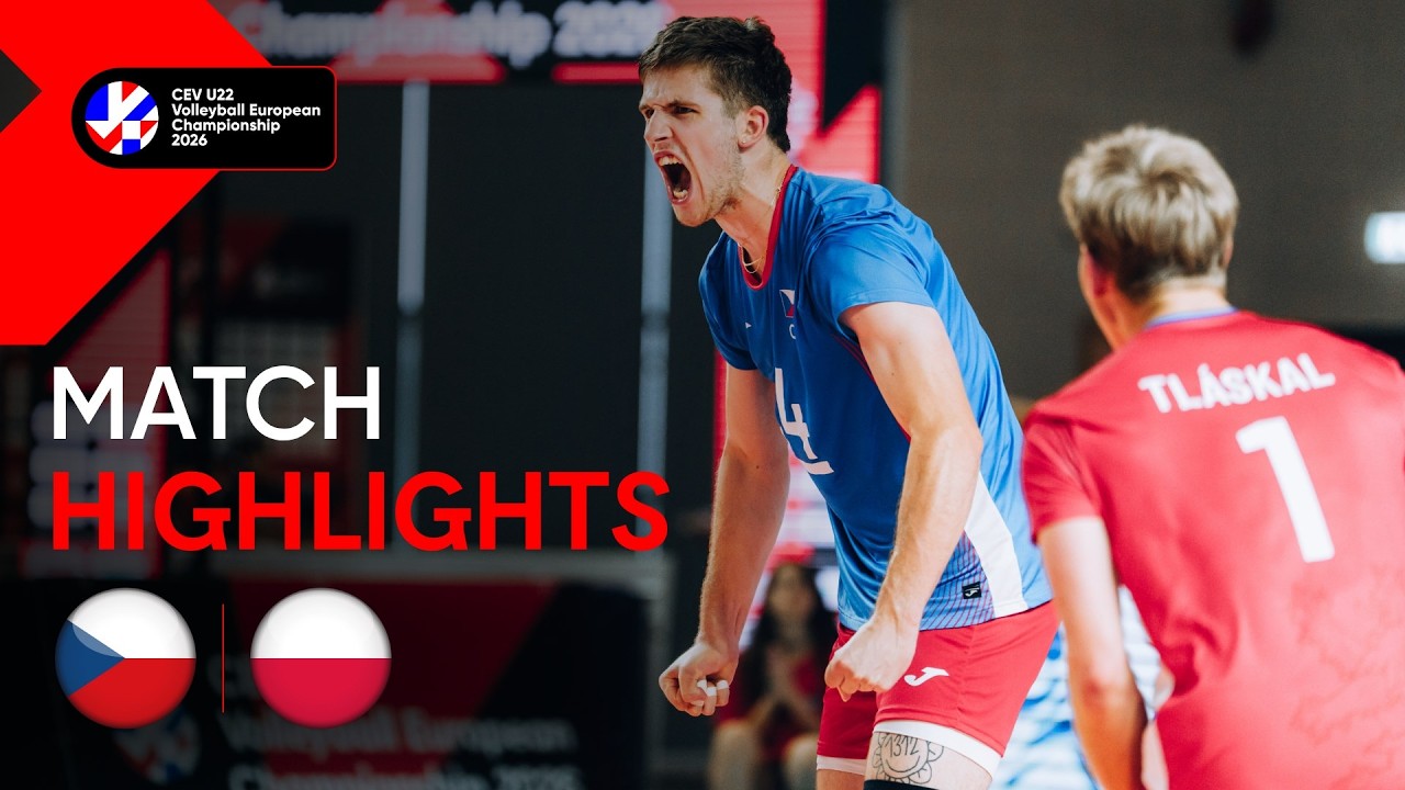 Highlights | Czechia vs. Poland | CEV U22 Volleyball European Championship 2026 | Men