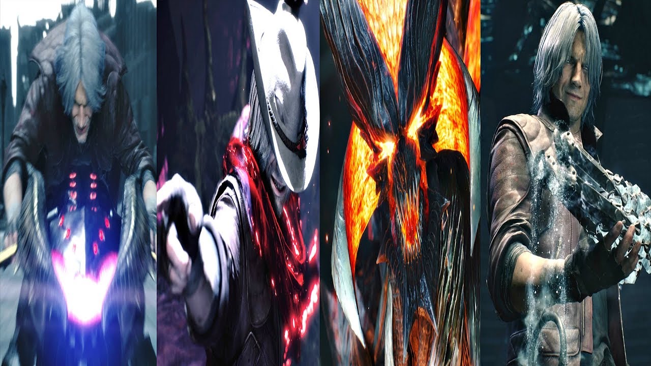 Devil May Cry 5 - Dante All New Weapons Cutscenes (DMC5 2019) PS4 Pro