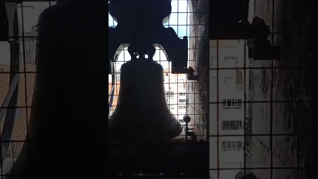 Campanadas de las 11:00 AM en el interior del campanario de la Catedral de Santander!!!