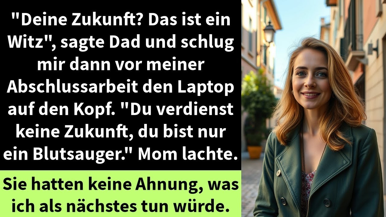 'Deine Zukunft  Das ist ein Witz', sagte Dad und schlug mir dann vor meiner Abschlussarbeit den