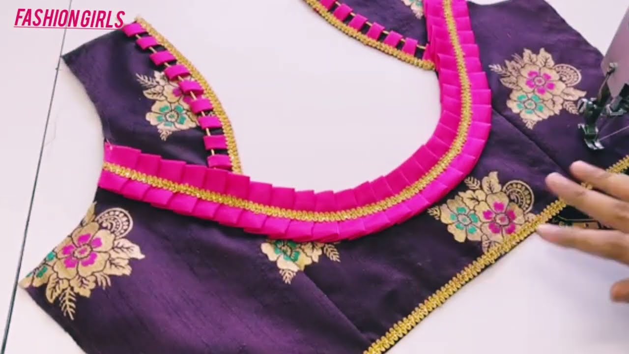 Modern Blouse Design Back | Blouse Back Designs | Cutting And Stitching Back Neck Blouse Design 