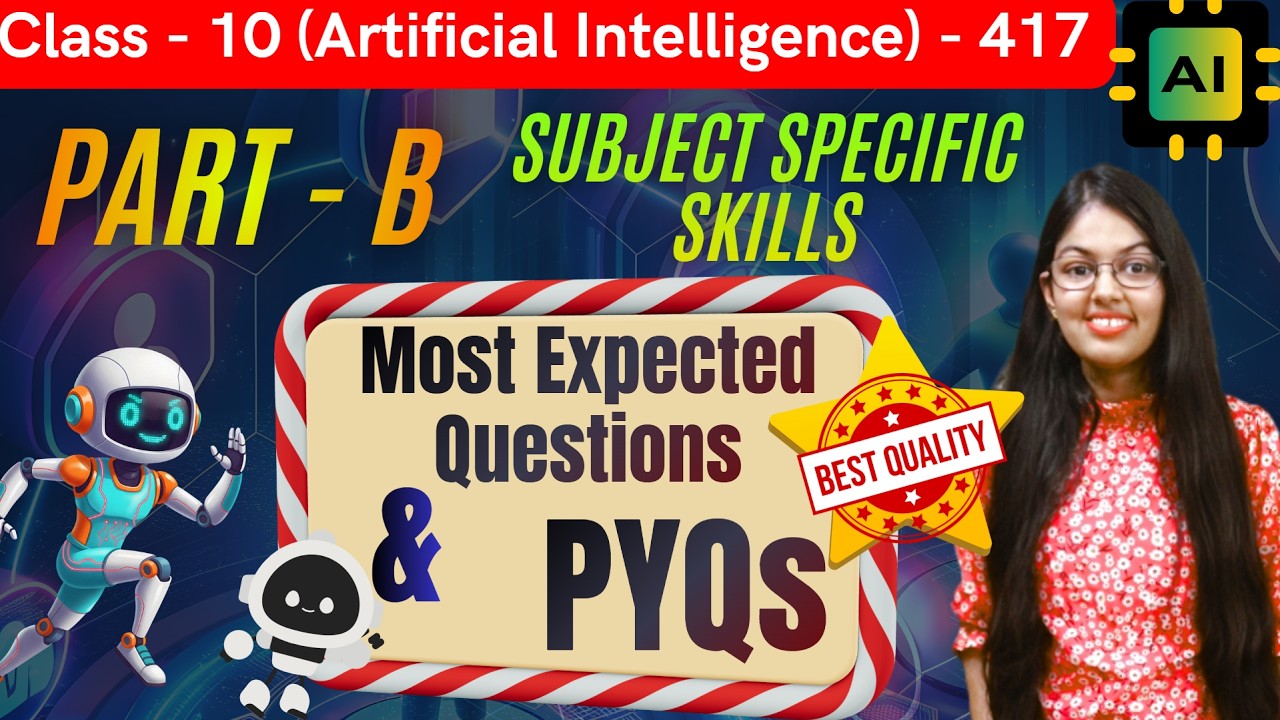 Most Expected Questions + PYQs - Part B | CBSE Class 10 Artificial Intelligence (417) | Boards 2026