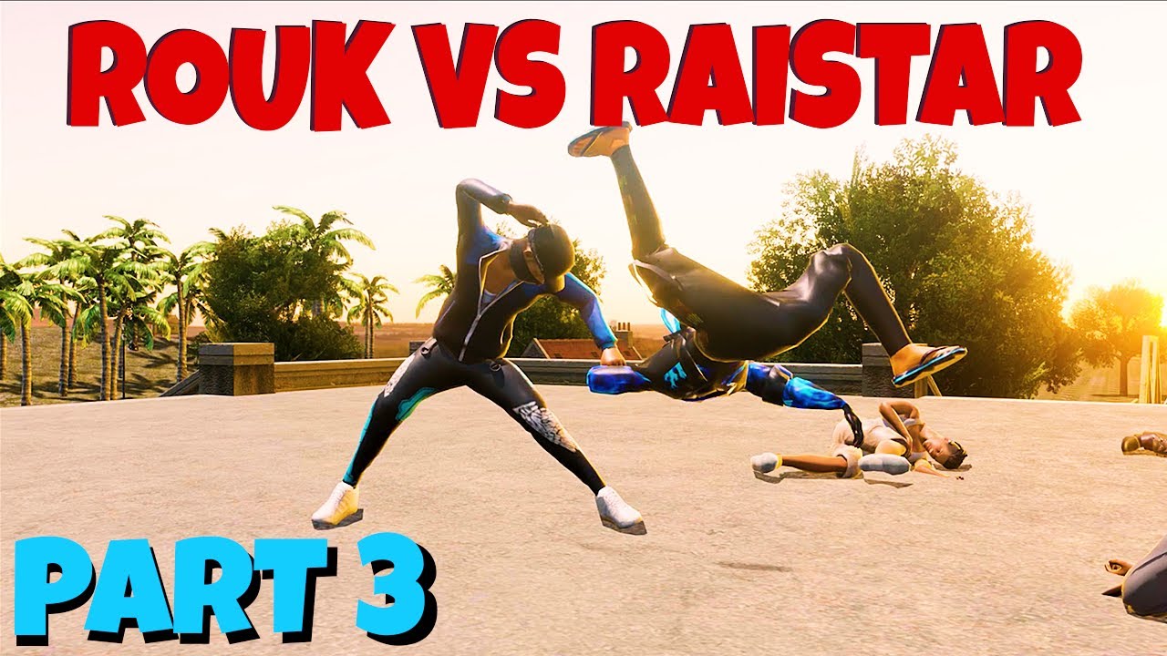 RAISTAR🐰 VS RUOK 😈 : PART 3 THE FIGHT 👊| RAISTAR VS RUOK FF FIGHT SCENE | FREE FIRE 3D MONTAGE