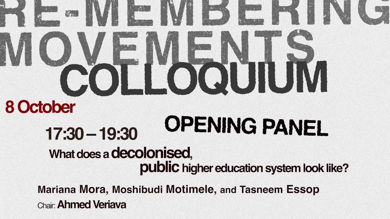 Re-membering Movements Colloquium: Opening Panel