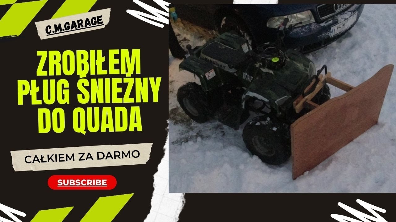 Jak zrobić płóg śnieżny do quada DIY. odśnieżanie quadem.