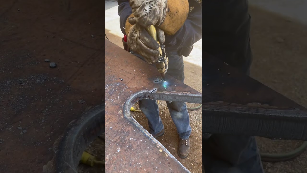 Torch cutting some parts out. #craftsman #tradesman #welding