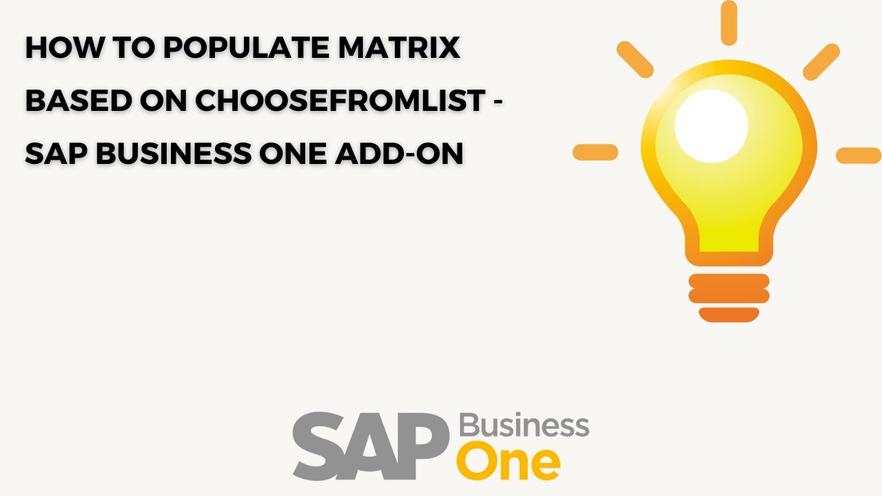 How to Populate Matrix with Purchase Order Details Using ChooseFromList in SAP Business One Add-On