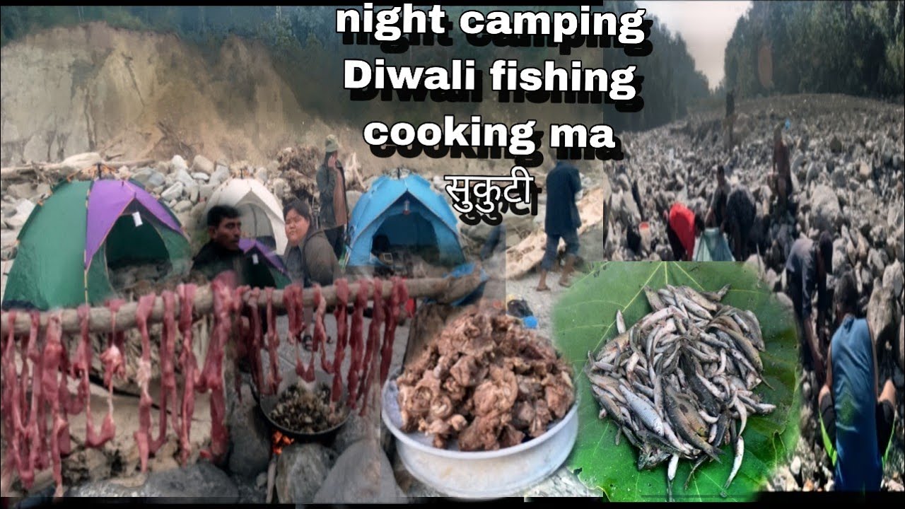  night Camping in today Diwali fishing Cooking ma Boff सुकुटी ra rice eating fishing in Nepal 