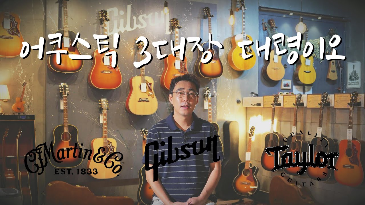 어쿠스틱 기타 3대장 납시오! 마틴 깁슨 테일러