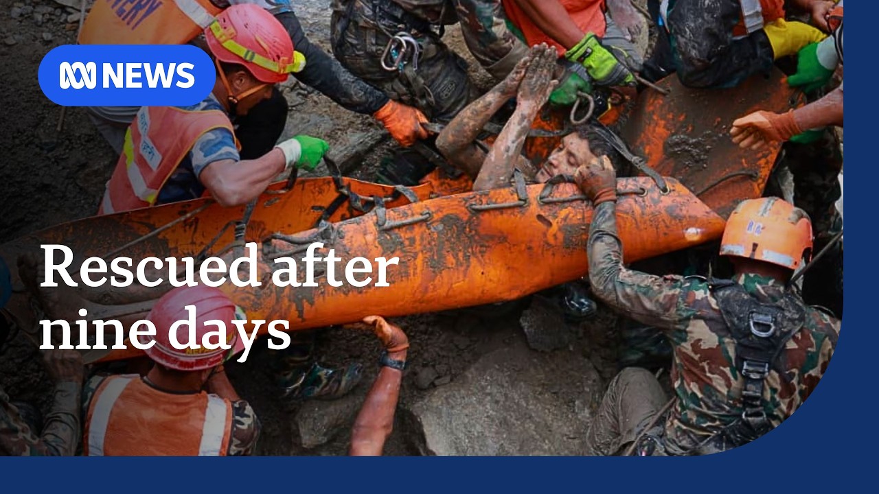 Two rescued from hydropower tunnel 9 days after Nepal floods | ABC NEWS