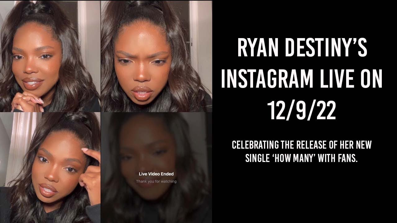 Ryan Destiny Instagram Live (12/9/22)