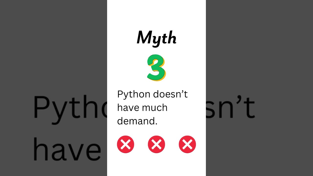 3 myths about Python #learnprogramming #pythonprogramming #datascience #python #dataanalytics