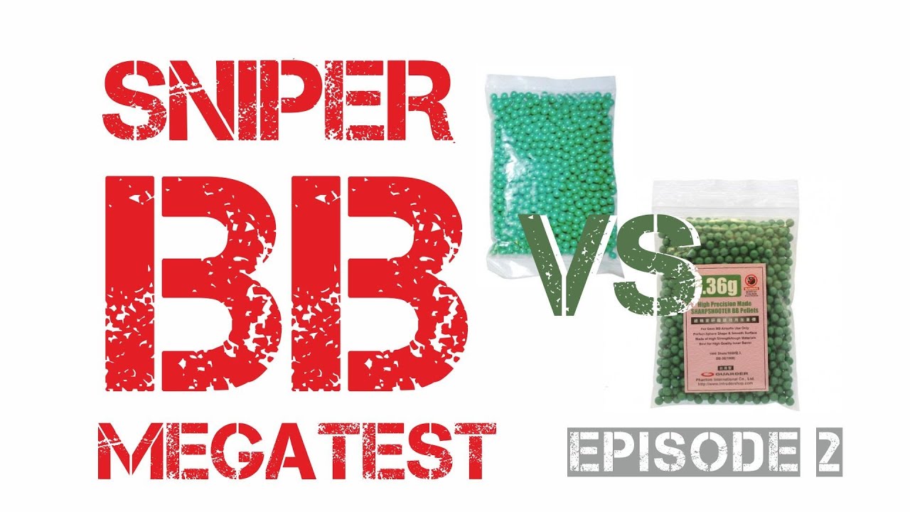 Airsoft Sniper BB Megatest episode 2: 0,36 AIM vs Guarder