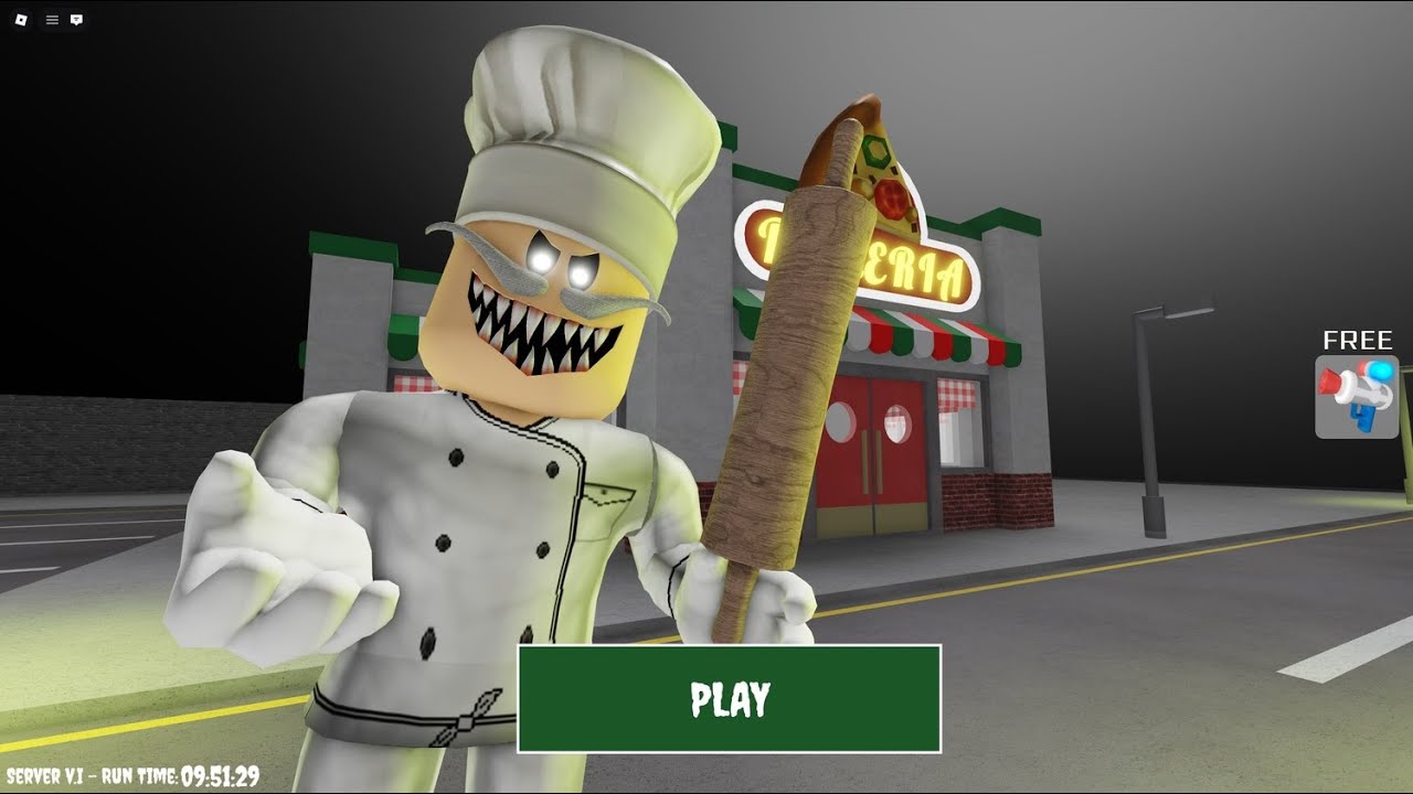 Escape Papa Pizza's Pizzeria! SCARY OBBY roblox! Gameplay 