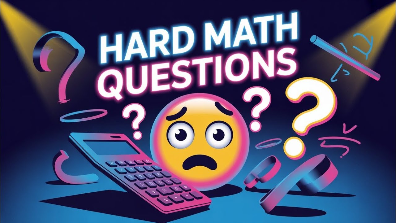 20 Math MCQs Quiz | Easy to Hard | Exam Based Questions