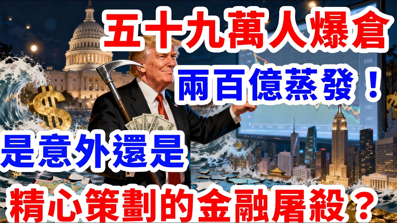 五十九萬人爆倉兩百億蒸發！比特幣腰斬白銀暴跌二成！是意外還是精心策劃的金融屠殺？