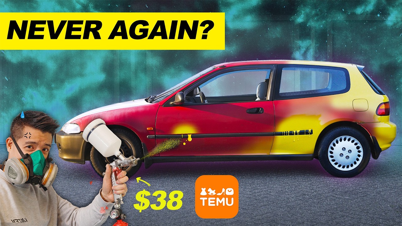 We Painted Our Civic at Home with a $38 Temu Spray Gun