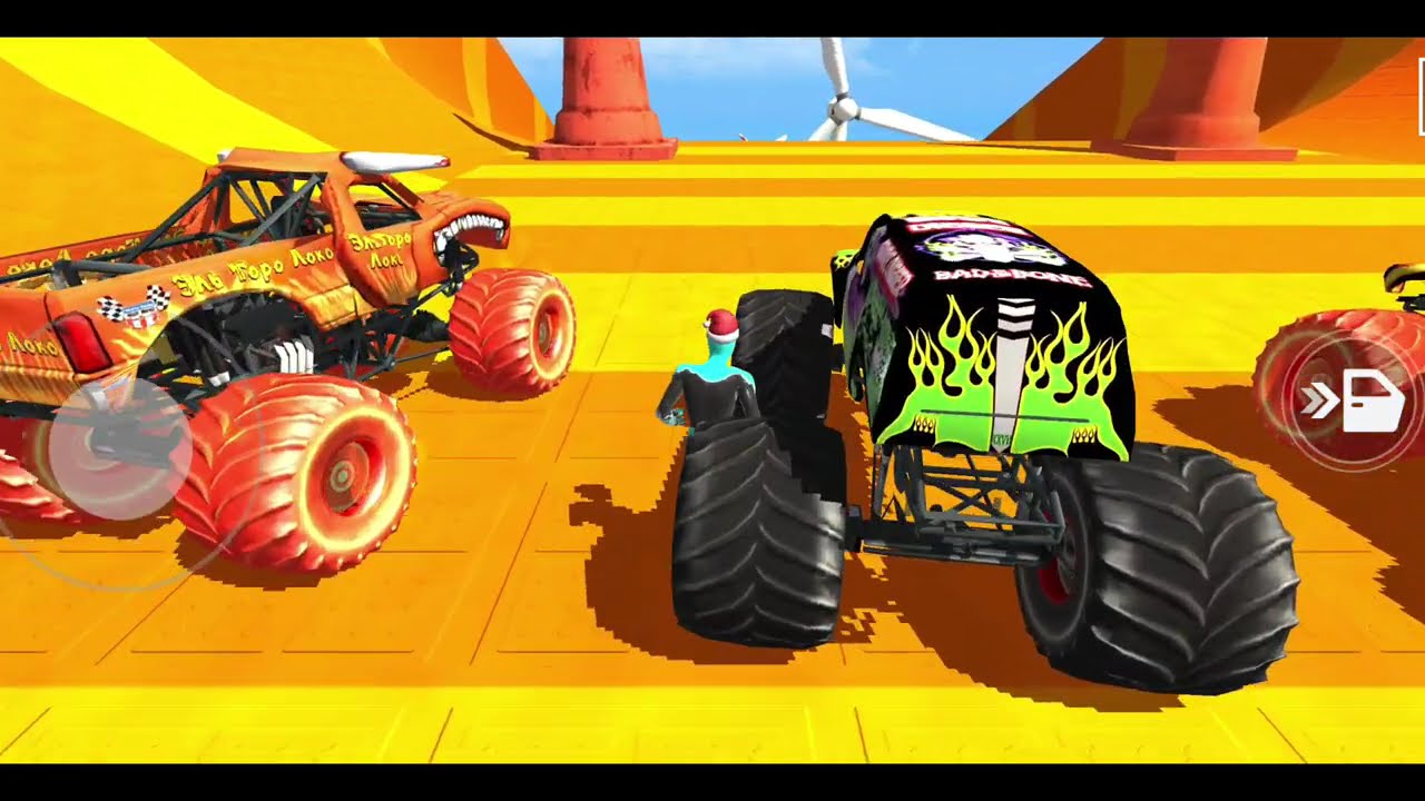 Monster Truck Stunt Racing   Extreme Mega Ramp Driver Simulator Game    Car Game  Android Gameplay