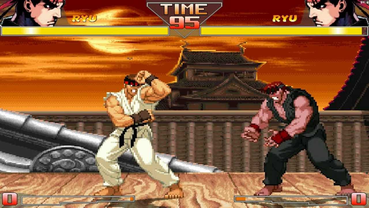 Street Fighter HD Mugen - Ryu vs Evil Ryu Gameplay Footage!!